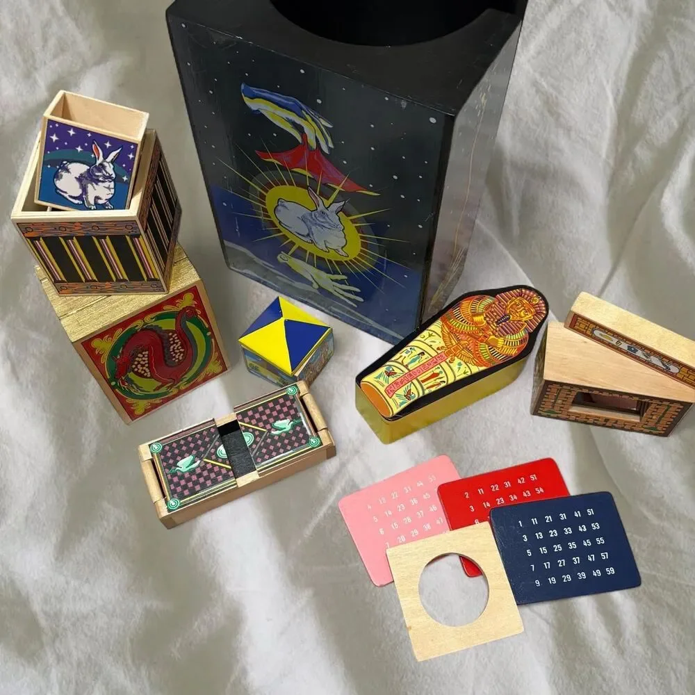 Melissa & Doug Deluxe Solid-Wood Magic Set Magician Montessori